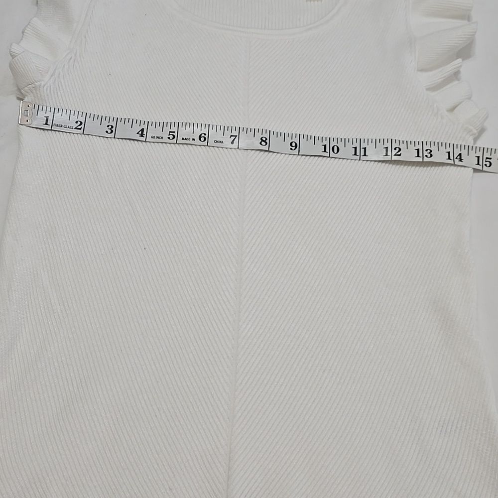 Tahari Ribbed Knit Top S‎ - Picture 3 of 6